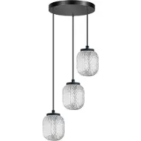 Expo Suspension ronde Kristel 3 lumières noir