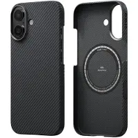 Pitaka Ultra-Slim Case (Apple iPhone 17), Coque pour téléphone portable, Noir, Gris
