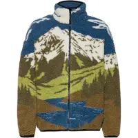 Picture Organic Clothing - Veste polaire - Hafdals Fleece Cloudy Landscape Sherpa pour Homme - Taille XL - Marron