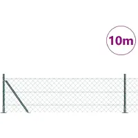 vidaXL Clôture en fil de fer soudé avec socle en béton 10 x 0,4 m (L x H)