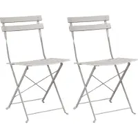 vidaXL : 2 chaises pliantes de jardin, couleur beige, en métal