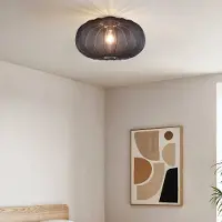 LumenXL Plafonnier Japandi Celara avec abat-jour en tissu Ø50 cm