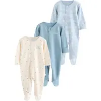 Next Pyjama crème / bleu ciel / bleu clair / blanc cassé