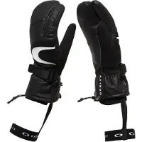 Oakley Apparel - Moufles à 3 doigts chaudes et imperméables - Timberline 3-Finger Blackout pour Homme en Cuir - Taille S - Noir