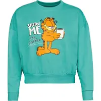 Garfield Sweat-shirt de - Show Me The Coffee - S - 3XL - pour Femme - turquoise - Taille L