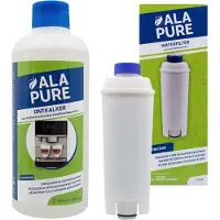 Alapure Kit d'entretien pour filtre à eau et détartrant Delonghi