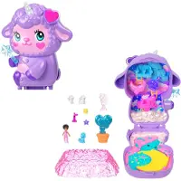 Polly Pocket Dolls & Playset Cozy Dreamland Lamb Compact Travel Toy avec 1 micro-poupe