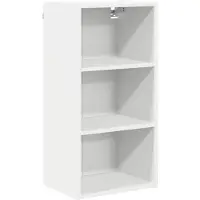 vidaXL Armoire suspendue avec stockage Riga Blanc 40 x 29,5 x 80 cm