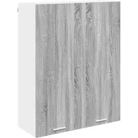 vidaXL Armoire suspendue avec porte Riga Gris Sonoma 80 x 31 x 100 cm