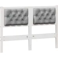 vidaXL Tête de lit Autres Blanc et Gris clair 135 cm Pin massif