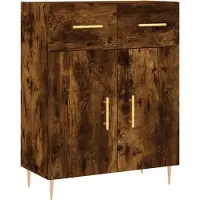 vidaXL Highboard chêne fumé 69,5x34x180 cm bois composite