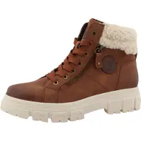 Tom Tailor Bottines à lacets chocolat / cognac / blanc
