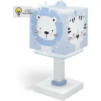 DALBER Lampe de table pour chambre d’enfant Baby Jungle bleu