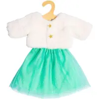 Heless Veste de poupée en peluche "Yuki" avec jupe en tulle, taille 28-35 cm