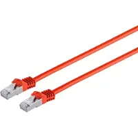 Markenlos Câble patch RJ45 avec câble brut CAT 7 PIMF rouge 2m