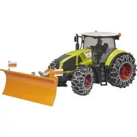 BRUDER Claas Axion 950 Avec Chaînes À Neige Et Lame De Niveleuse