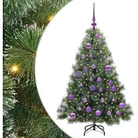vidaXL Sapin de Noël artificiel avec 150 LED Vert 120 cm PE et PVC