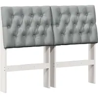 vidaXL Tête de lit rembourrée gris clair 120 cm Pin massif