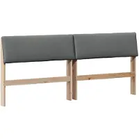 vidaXL Tête de lit rembourrée gris foncé 200 cm Pin massif