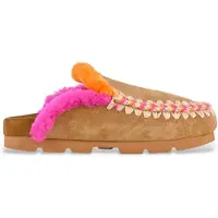 Mou pour femme. MU.FW431005A Winter Bio Leather Clogs brown (38), Cuir, Marron, Plat, Aucun, Casuel