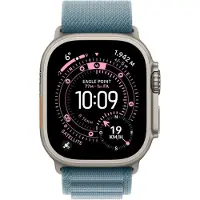 Apple Bracelet Alpine Loop Watch | 44/45/46/49 mm - Taille S - Light Blue / Black Titanium