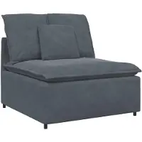 vidaXL Module central de canapé modulaire coussins gris foncé 100 cm