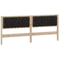 vidaXL Tête de lit Autres Marron et Noir 200 cm Pin massif