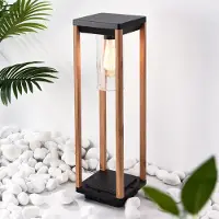 LumenXL Staande buitenlamp Paca, 80 cm - houtlook