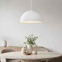 LumenXL Lampe suspendue moderne Wabi Sabi Sabi avec effet de pierre blanche - Ø40 cm