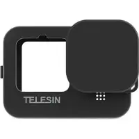 Telesin Étui de protection en silicone avec cache-objectif pour GoPro 13 - Noir