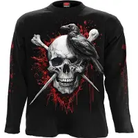 Spiral T-shirt manches longues de - Death Raven - Haut Manches Longues - M - XXL - pour Homme - noir - Taille M