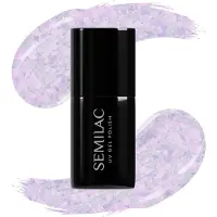 Semilac UV Hybrid Crushed_ICE vernis à ongles gel lampe UV/LED teinte 492 Icy Lavender Bliss 7 ml