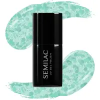 Semilac Vernis à ongles gel hybride UV Crushed_ICE avec lampe UV/LED couleur 495 Mint Glacier 7 ml