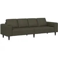vidaXL Ensemble de Canapés Vert armée Cuir suédé faux