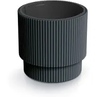 Prosperplast Pot De Fleurs 30 X 29 Cm - Pot De Fleurs 17l Avec Pot Intérieur De 10l - Pot De Fleurs En Plastique - Pour L'intérieur Et L'extérieur - Gris