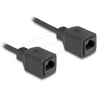 DeLOCK RJ45 Spiralkabel Fiche à Fiche Cat.5e UTP 0,5 m à 1 m noir -