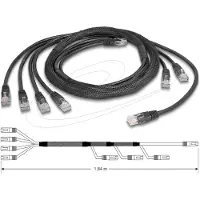 DeLOCK Câble de brassage UTP Cat 5e - 4x RJ45 mâle vers 4x RJ45 mâle