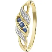 Lucardi Bague bleu / or