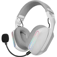Mars Gaming MHW-PRO Casque sans fil 7.1 ARGB Flow Bluetooth 5.3 Double Microphone Blanc
