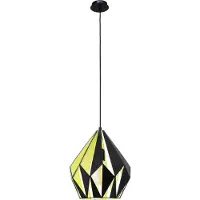 Eglo Lampe à suspension Carlton 1 31cm noir avec cuivre vert