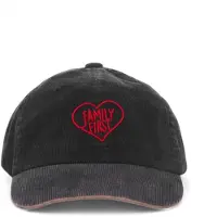 Family First pour homme. HHF2406 Casquette Coeur noir (OSFA), Casuel, Coton