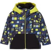 Quiksilver - Veste de ski/snowboard - Little Mission Kids Jacket 3D Checker Yellow Plum - Taille Enfant 6-7ans - Jaune