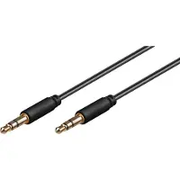 Pro goobay AVK 183-0150 mini - Câble audio - mini-phone stereo 3.5 mm mâle pour mini-phone stereo 3.5 mm mâle - 1.5 m - noir
