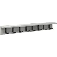 vidaXL Porte-manteau mural avec étagère Gris béton 80 x 10.5 x 10.5 cm
