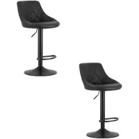 Leobert Valora KAST Stool Black Eco x2 - Tabourets noirs au design robuste