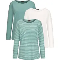 Goldner T-shirt turquoise / blanc