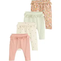 Next Leggings crème / vert pastel / orange foncé / rose ancienne