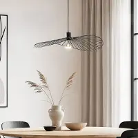 LumenXL Lampe suspendue Linae en métal noir