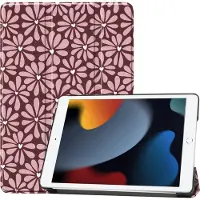 IMoshion Coque tablette Design Trifold Apple iPad 9 (2021) 10.2 pouces / iPad 8 (2020) 10.2 pouces / iPad 7 (2019) 10.2 pouces - Bloom Love Blush