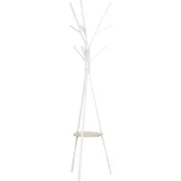 HOMCOM Porte-manteau design branches blanc